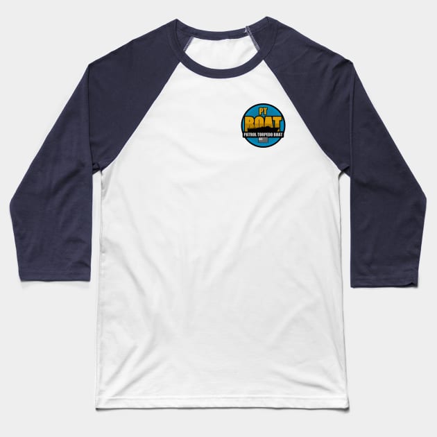 PT Boat (Small logo) Baseball T-Shirt by TCP